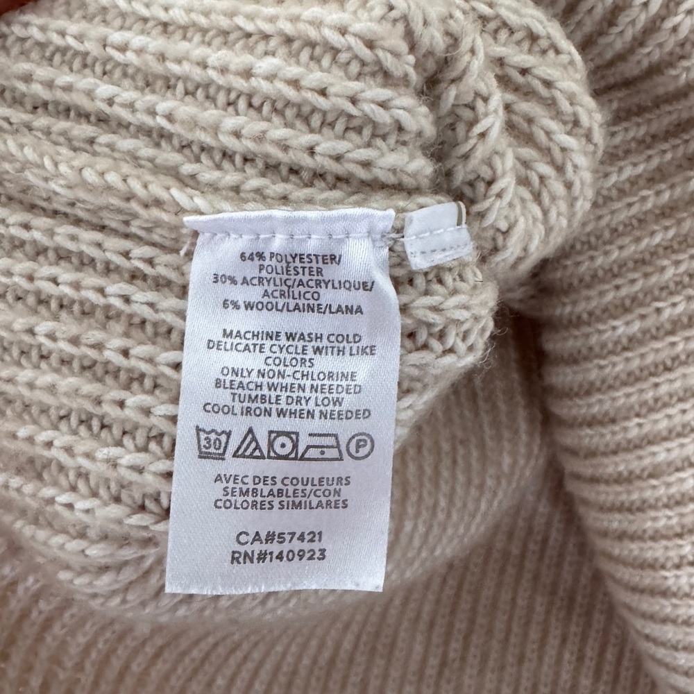 Loft Ribbed-Knit Wool-Blend Tunic Sweater - Picture 4 of 5